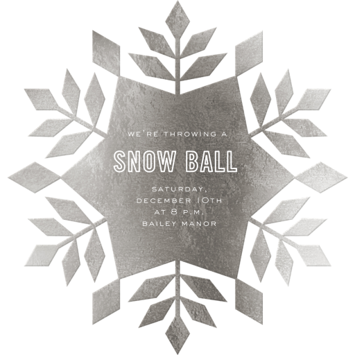 Snowflake Cutout - Invitation de Paperless Post