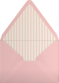 Umschlag für eine Babyparty-Einladung mit rosa Steppdecke-Motiv