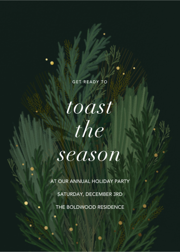 Winter Greenery - Holiday Save the Date by Paperless Post