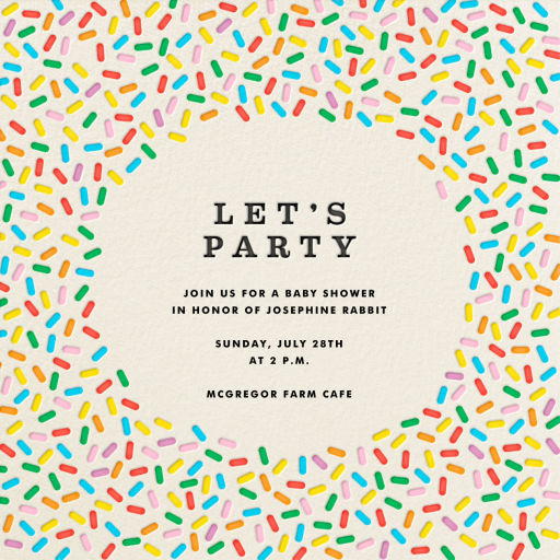 Sprinkles - Baby Shower Invitation by The Indigo Bunting