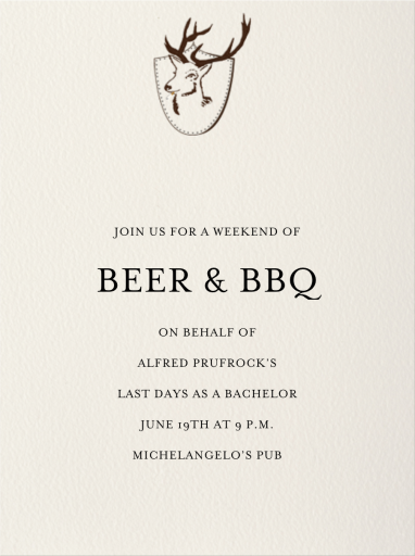 Stag - Invitation by Paperless Post