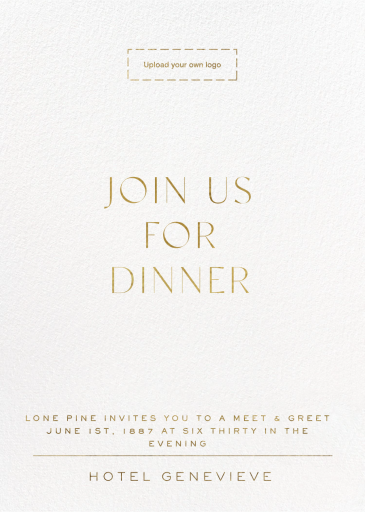 Clean and Crisp (Customizable Template) - Business Dinner Invitation by Paperless Post