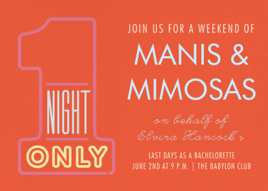 1 Night Only by Paperless Post