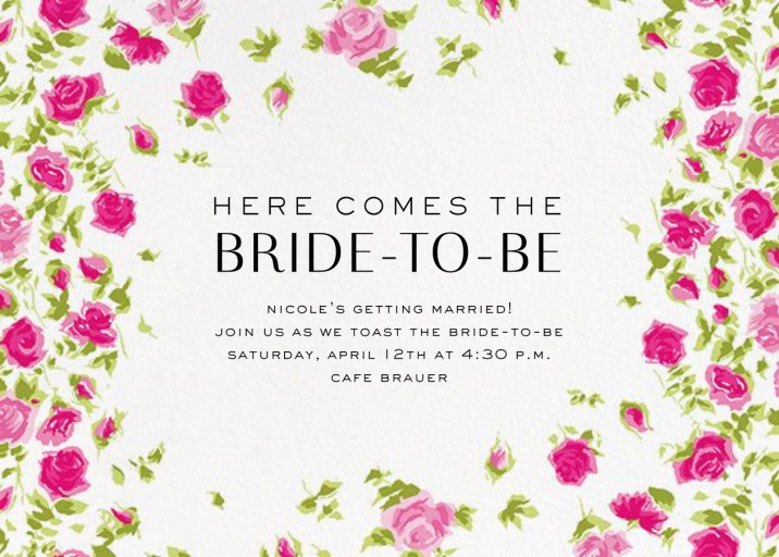 Ricardo's Bloom (Horizontal) - Bridal Shower Invitation by Liberty
