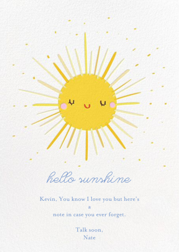 Sunny Greetings - Greeting Card by Little Cube