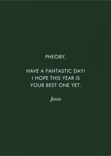 Birthday Boot - Birthday Card by Rifle Paper Co. - Back