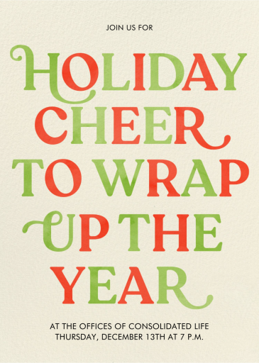 That's A Wrap - Christmas Party Invitation by Paperless Post