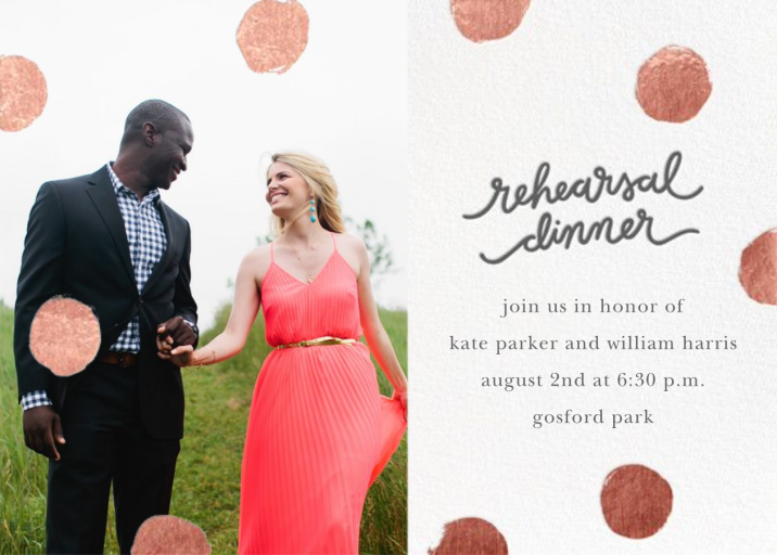 Big Dot Rehearsal (Photo) - Rehearsal Dinner Invitation by Sugar Paper