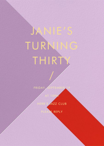 All Angles - Birthday Invitation by Paintbox