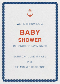 Anchors Aweigh - Baby Shower Invitation by Jonathan Adler