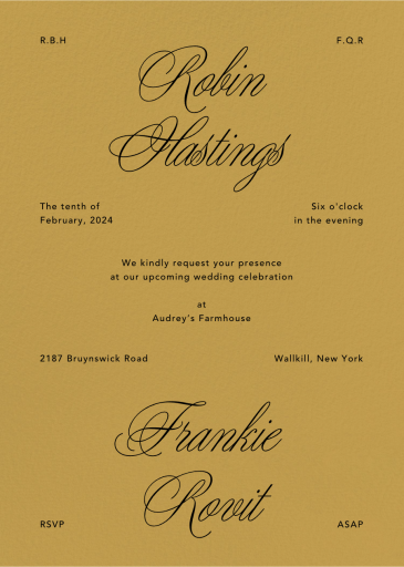 Kindly - Wedding Invitation by Goods Gang