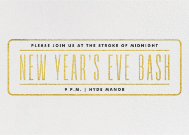 New Year's Eve Bash - Party Invitation by Paperless Post