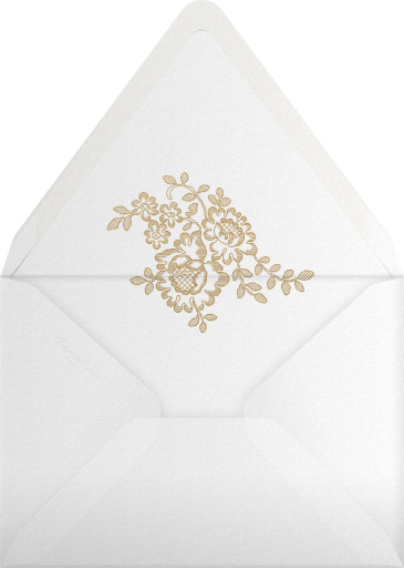 Gold Filigree Floral -  Monique Lhuillier Envelope