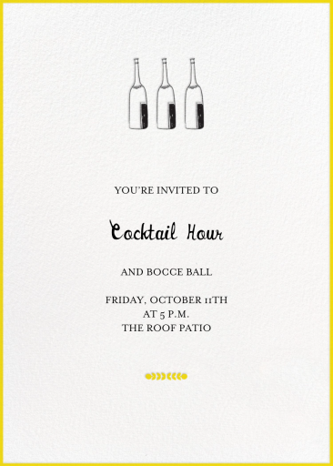 Bubbly for All - Happy Hour Invitation by Mr. Boddington's Studio
