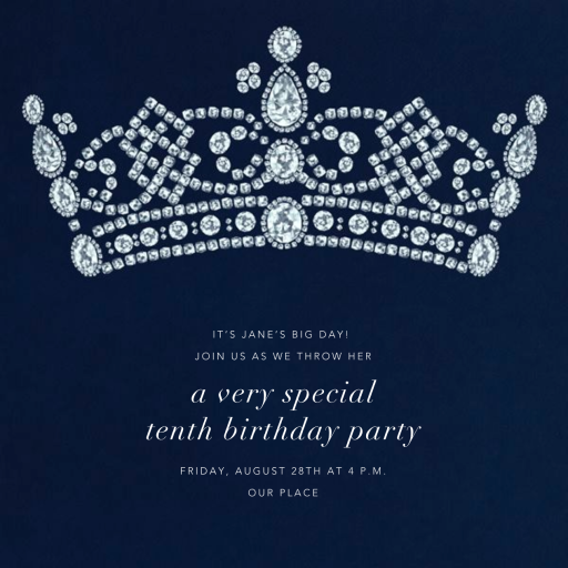 Tiara - Birthday Invitation by Paperless Post