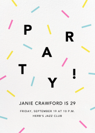 Sprinkle Party Modern Invitation