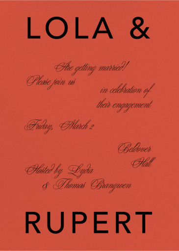 Details in the Script - Bridal Shower Invitation by Goods Gang