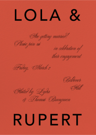 Details in the Script - Engagement Party Invitation by Goods Gang