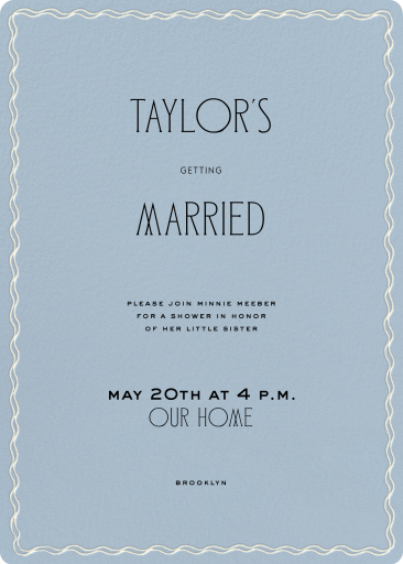 Rippled Border - Bridal Shower Invitation by Paperless Post