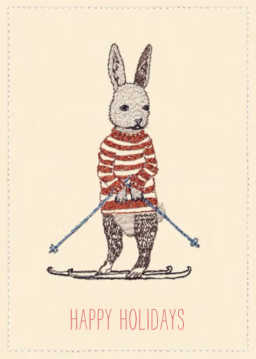 Ski Bunny - Holiday Card by Coral & Tusk