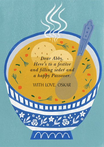 Seder Soup - Greeting Card by Paperless Post