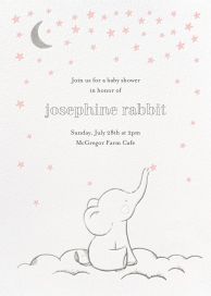 Baby shower invitations with elephants best sale on them