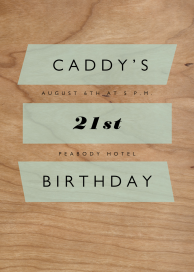 Wood Grain Color Slabs - Birthday Invitation by Paperless Post