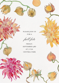 Harvest Bloom - Fall Party Invitation by Happy Menocal