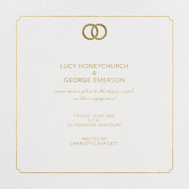 Indented Rounded Corners - Engagement Party Invitation by Paperless Post