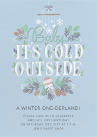 Winter Mobile - First Birthday Invitation by Paperless Post