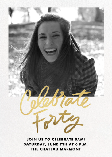 Spotlight Photo - 40th Birthday Invitation by Cheree Berry Paper & Design