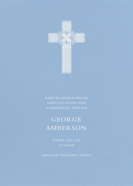 Crux - Baptism & Christening Invitation by Bernard Maisner