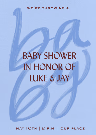 Baby Cursive - Baby Shower Invitation by Paperless Post