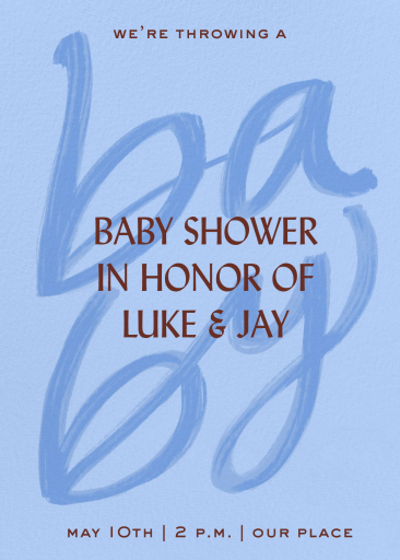 Baby Cursive - Baby Shower Invitation by Paperless Post