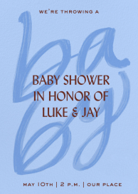 Baby Cursive - Baby Shower Invitation by Paperless Post