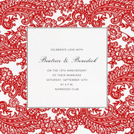 Filigree Lace (Square) - Celebration Invitation by Oscar de la Renta