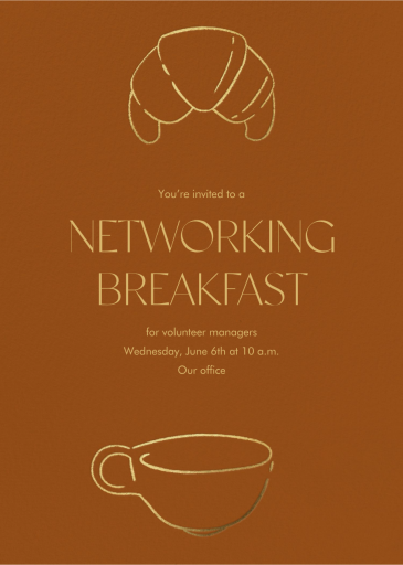 Petit Dejeuner - Networking Event Invitation by Paperless Post