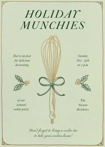 Whisk and Ribbon Holiday - Invitation by Martha Stewart