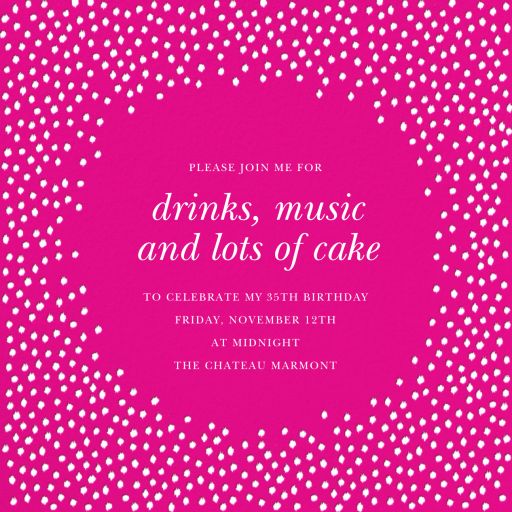 Ikat Dot Home - Birthday Invitation by Oscar de la Renta