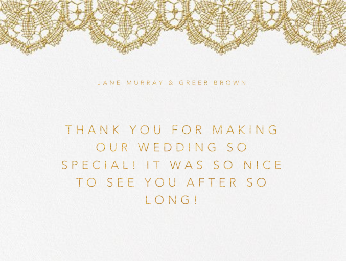 Antique Lace (Thank You) by Oscar de la Renta