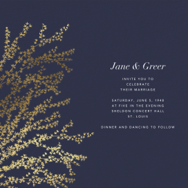 Forsythia Branch - Wedding Invitation by Paperless Post