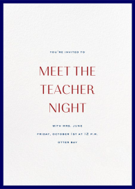 Contorno - Meet the Teacher Invitation by Paperless Post