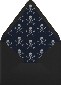 Skull and Cross Bones Chip Board - Paperless Post Envelope
