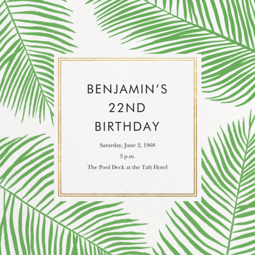 Palmier III (Invitation) - Invitation by Paperless Post