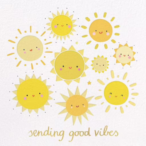 Smiling Suns - Thank You Card by Little Cube