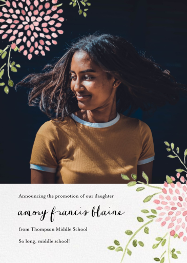 Dahlias Photo (Tall) - Announcement by Paperless Post