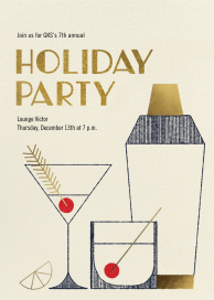 Cocktails & Shaker - Christmas Party Invitation by Paperless Post