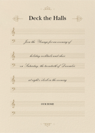 Sheet Music - Deck the Hall by Paperless Post