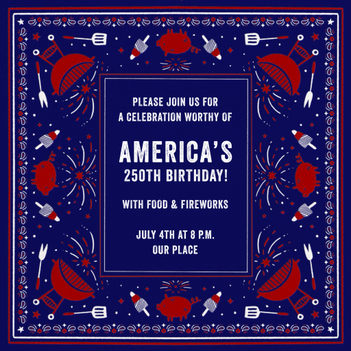 Firework BBQ - Invitation by Hello!Lucky