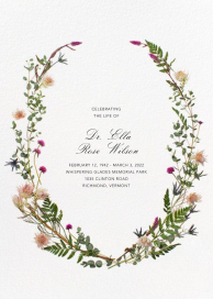 Fleurs Sauvages - Announcement by Paperless Post